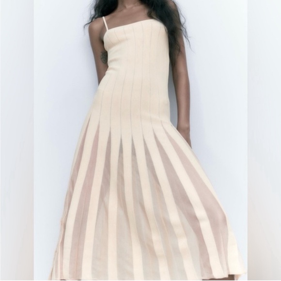 Zara Brand New, Never Worn Midi Dress, S. Hard to Find! - Picture 1 of 9